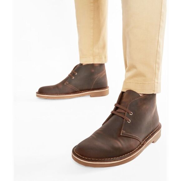 Clarks Bushacre Brown Leather Boots Mens Sz 9 - Picture 2 of 11